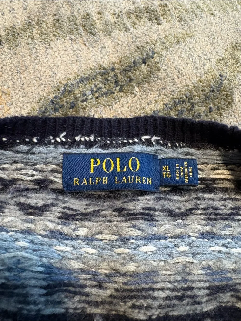 Polo Ralph Lauren Fair Isle Cashmere Blend Sweater Vest Mens XL Knit